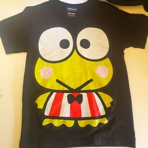 Sanrio Keroppi The Hundreds Black Short Sleeve T-shirt size Small.  FF120